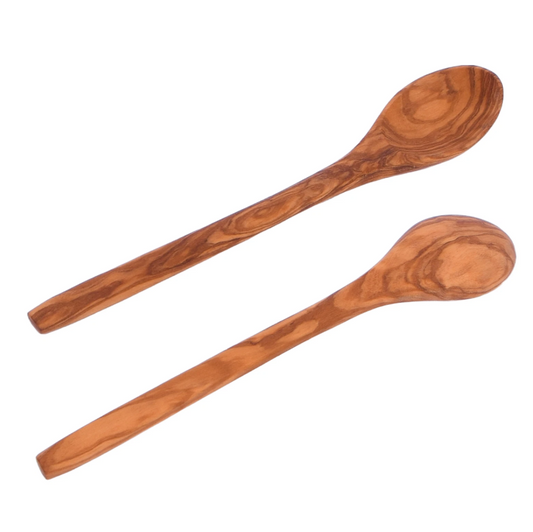 Wooden Spoon 9.84" Long - Multipurpose Traditional Olive Wood Spoon - Handmade
